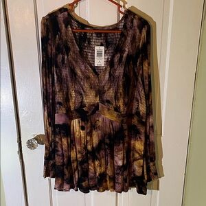 Torrid Multicolor V-Neck Blouse